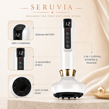 Seruvia 3-in-1 Electric Cupping, Scraping & Massage Instrument