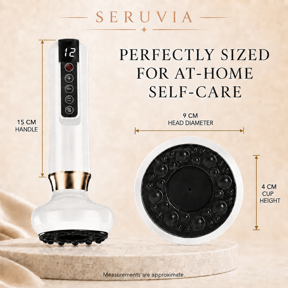 Seruvia 3-in-1 Electric Cupping, Scraping & Massage Instrument
