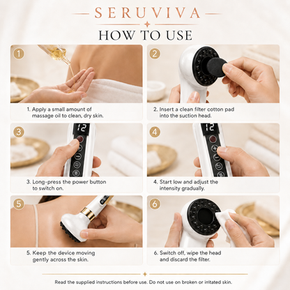 Seruvia 3-in-1 Electric Cupping, Scraping & Massage Instrument