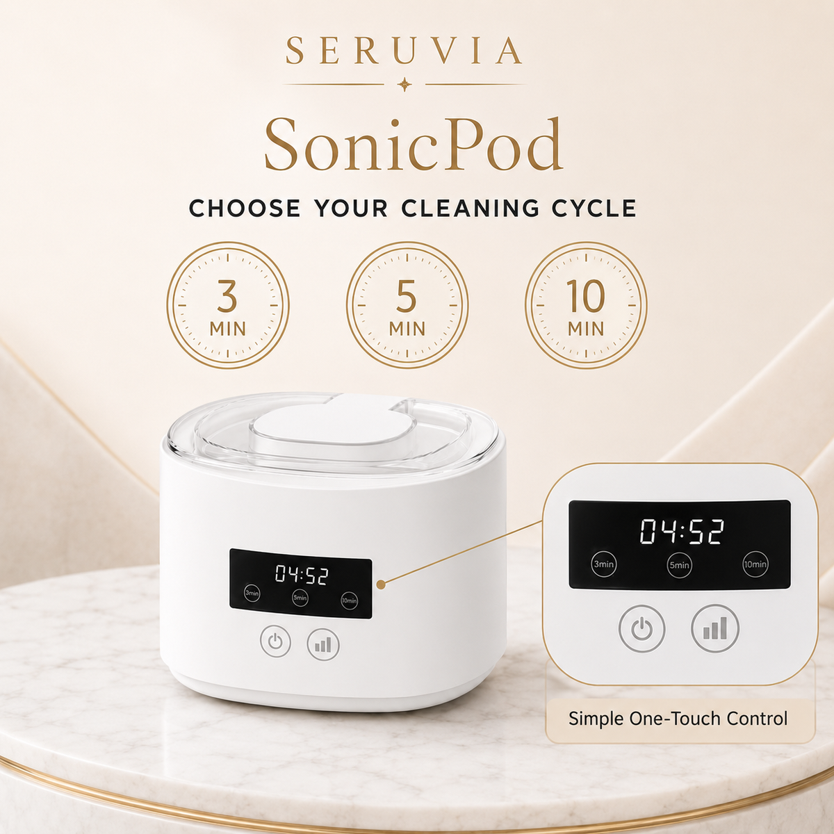 Seruvia SonicPod Ultrasonic Cleaner