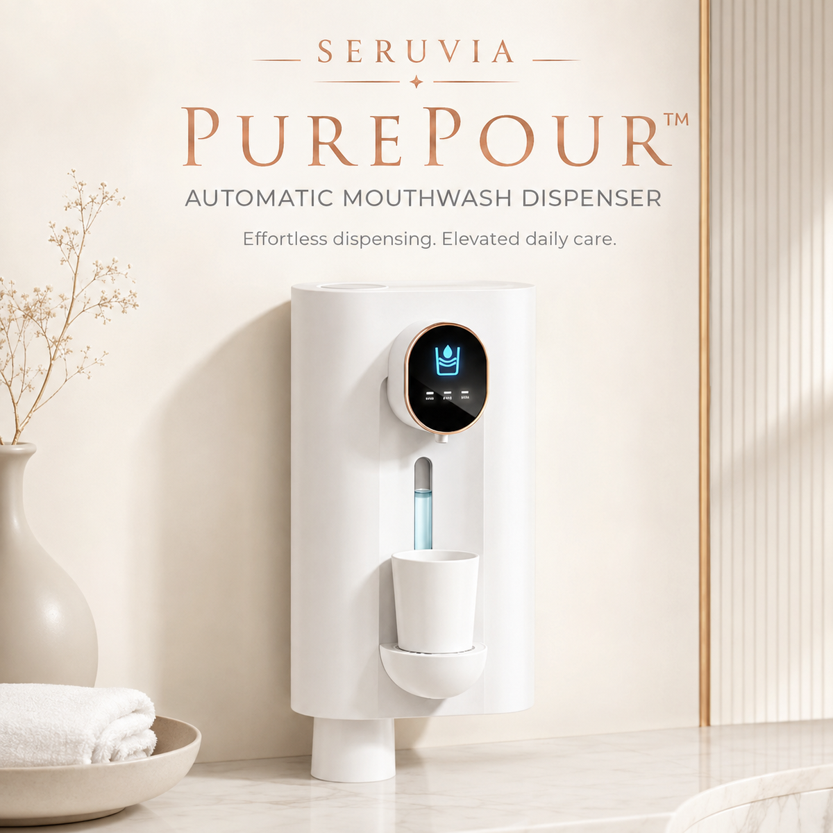 Seruvia PurePour Automatic Mouthwash Dispenser