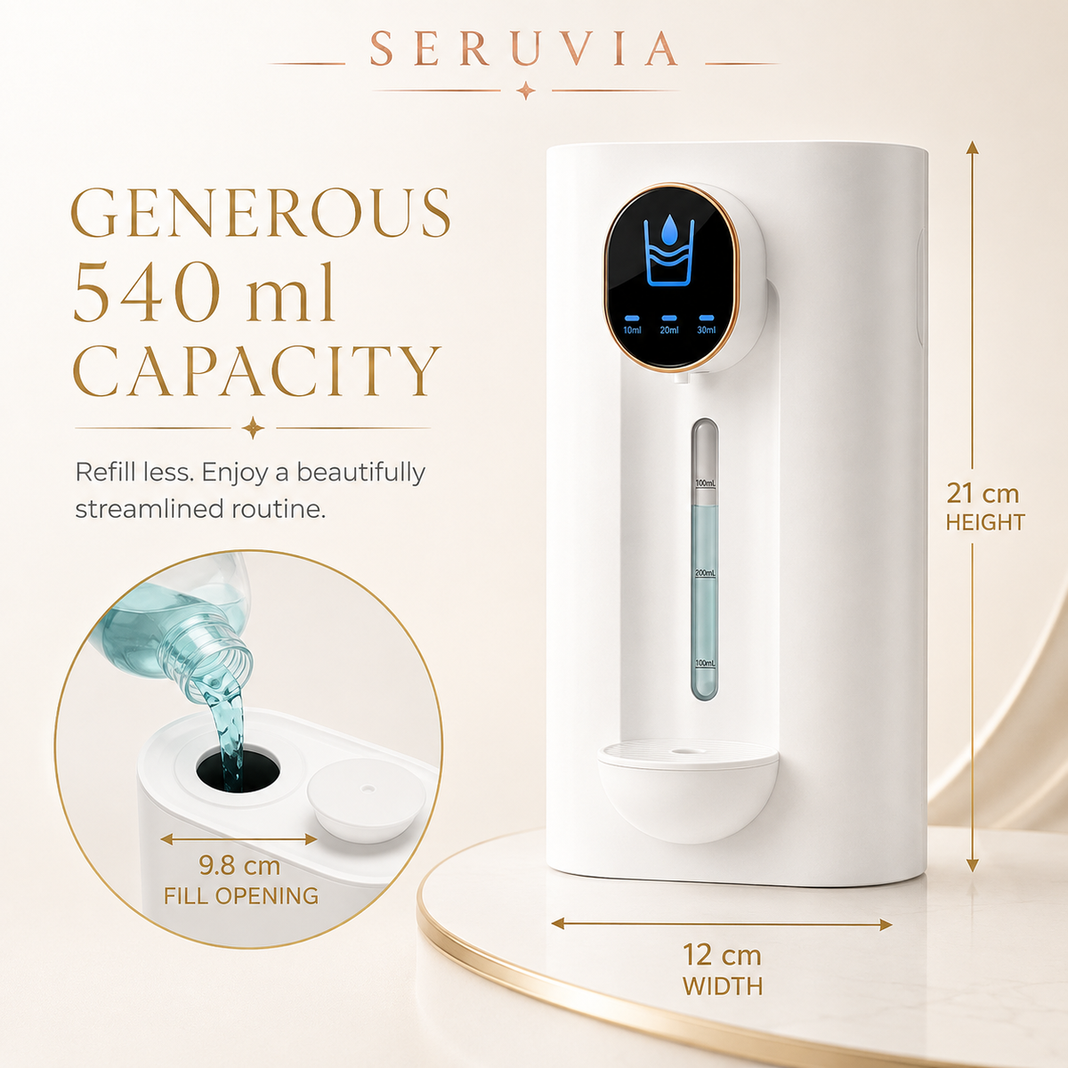 Seruvia PurePour Automatic Mouthwash Dispenser