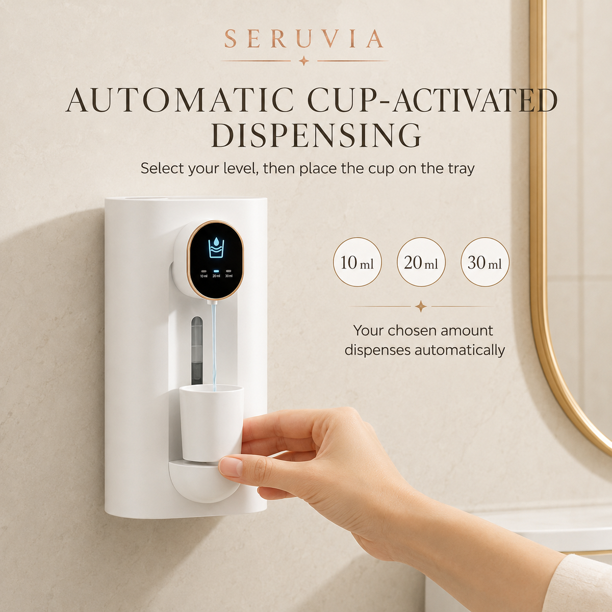 Seruvia PurePour Automatic Mouthwash Dispenser