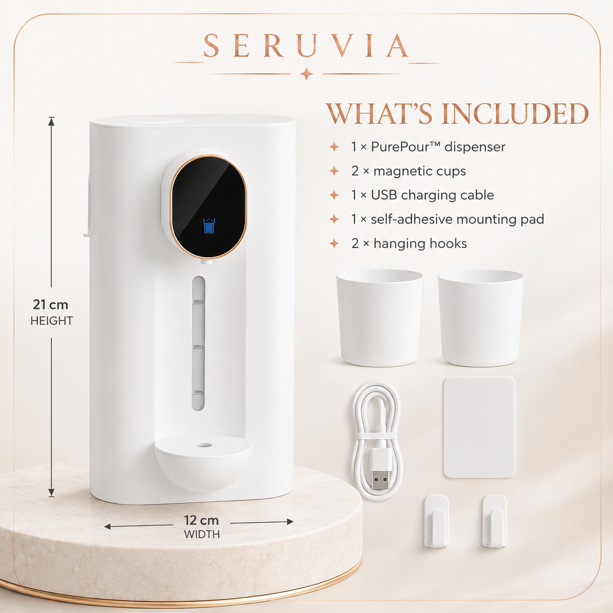 Seruvia PurePour Automatic Mouthwash Dispenser