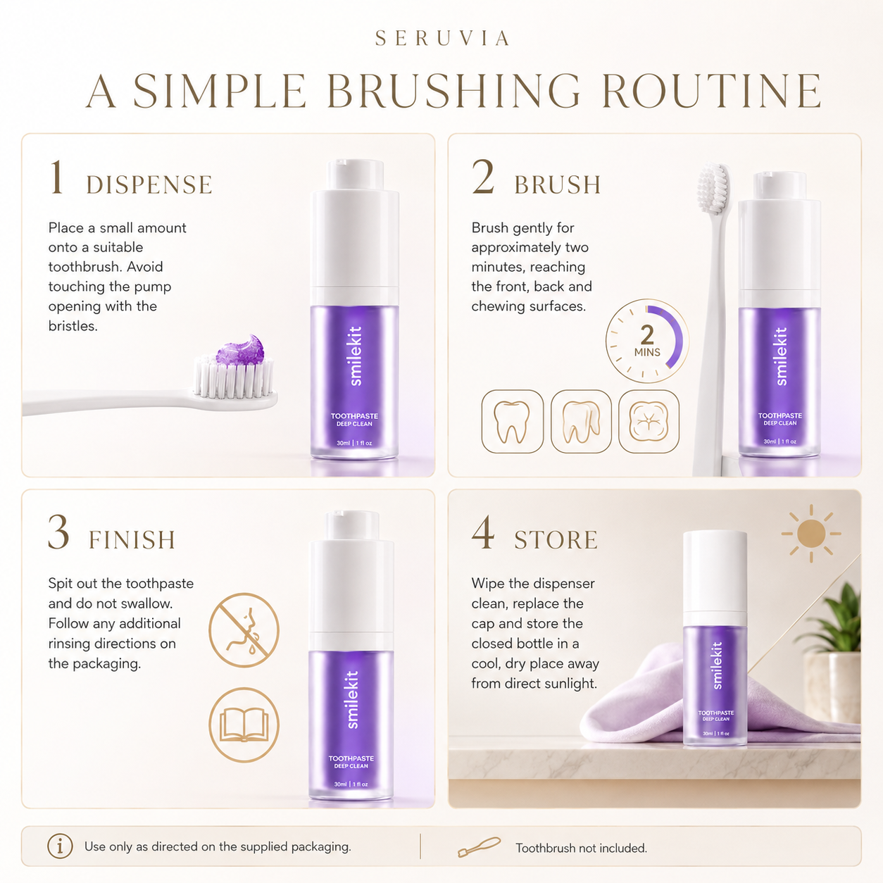 How to use Smilekit Deep Clean Toothpaste