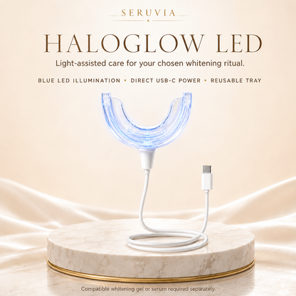 Seruvia HaloGlow LED mouth tray with USB-C cable