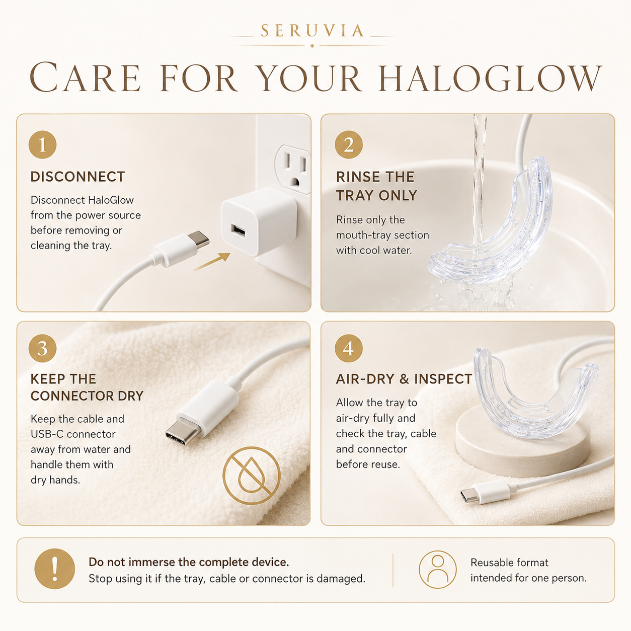 How to clean and care for HaloGlow LED