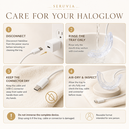How to clean and care for HaloGlow LED